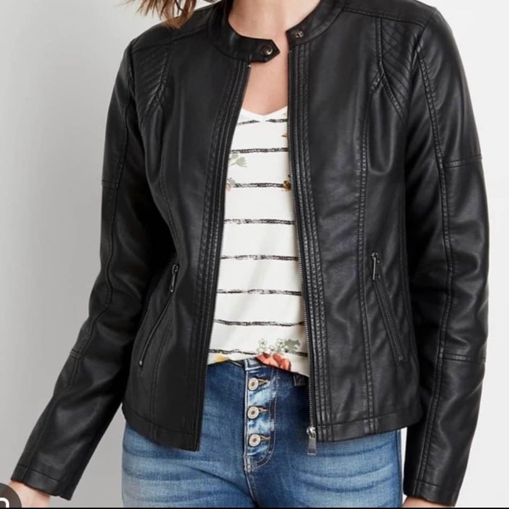 Women’s faux leather jacket